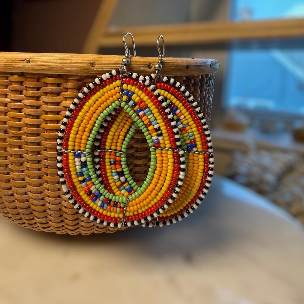 Handmade African Beaded Earrings